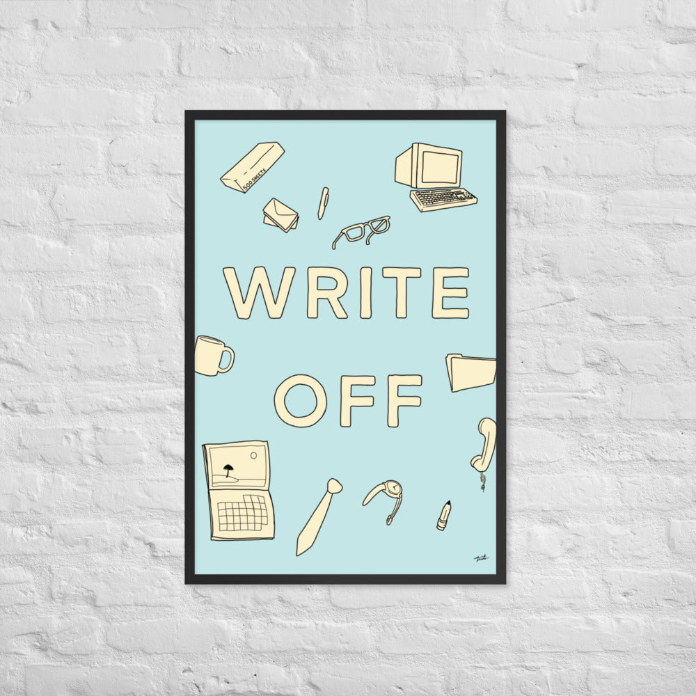 "This is not tax advice" Blue Framed Print