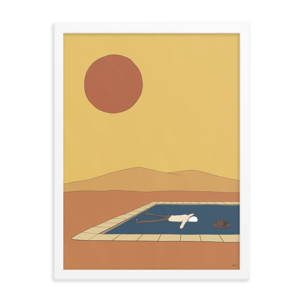 Pool Boy Framed Print