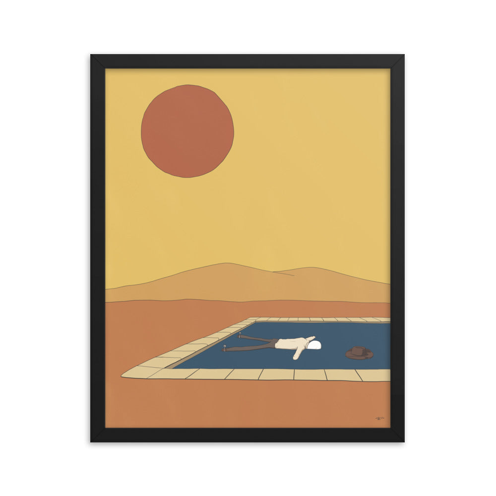 Pool Boy Framed Print