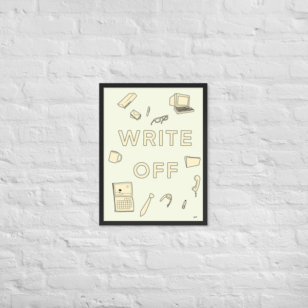 "This is not tax advice" Pale Framed Print