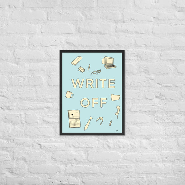 "This is not tax advice" Blue Framed Print