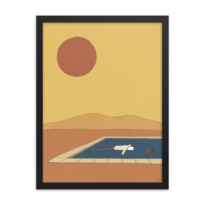 Pool Boy Framed Print