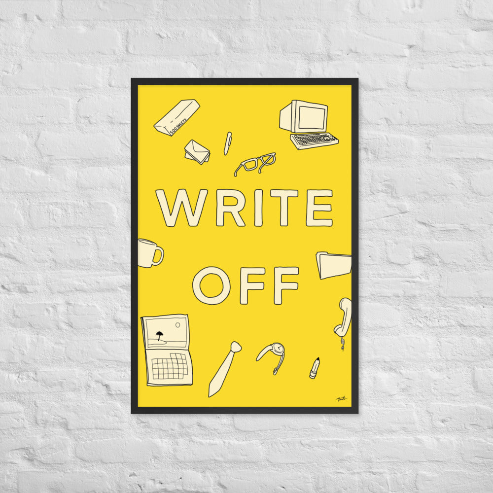 "This is not tax advice" Yellow Framed Print