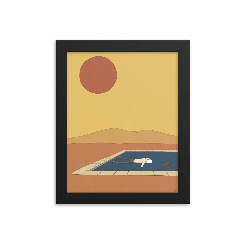 Pool Boy Framed Print