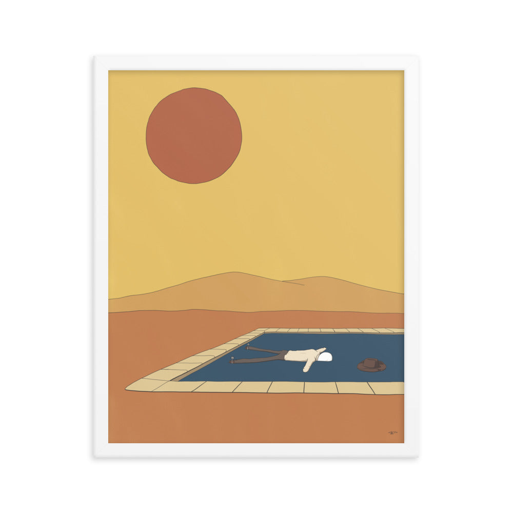 Pool Boy Framed Print